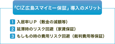 CIZ広島スマイミー保証導入のメリット